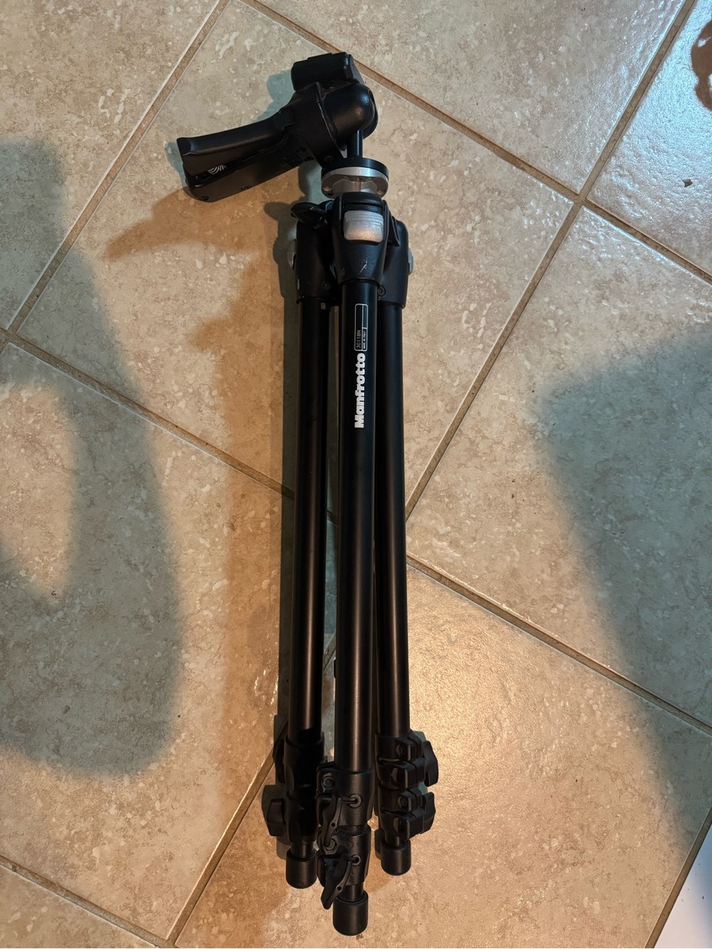 Manfrotto Black Professional Camera Tripod with Quick-Adjust Head